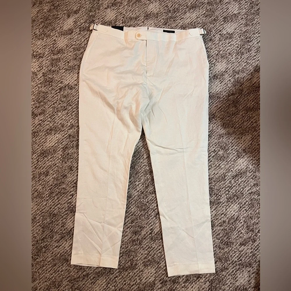 Men’s Banana Republic Linen Blend Cream Chinos